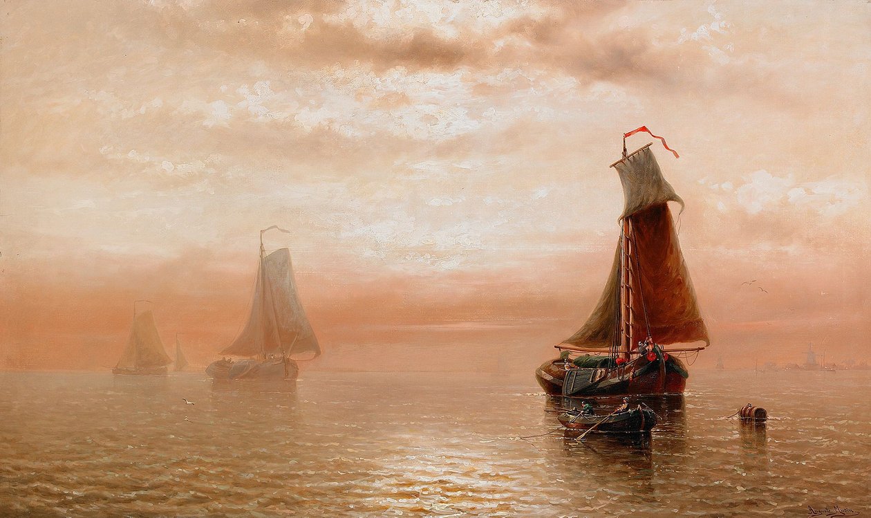 Sonnenuntergang uber dem Daha Fazla İngilizce: Denizlerin üzerinde gün batımı by Auguste Musin