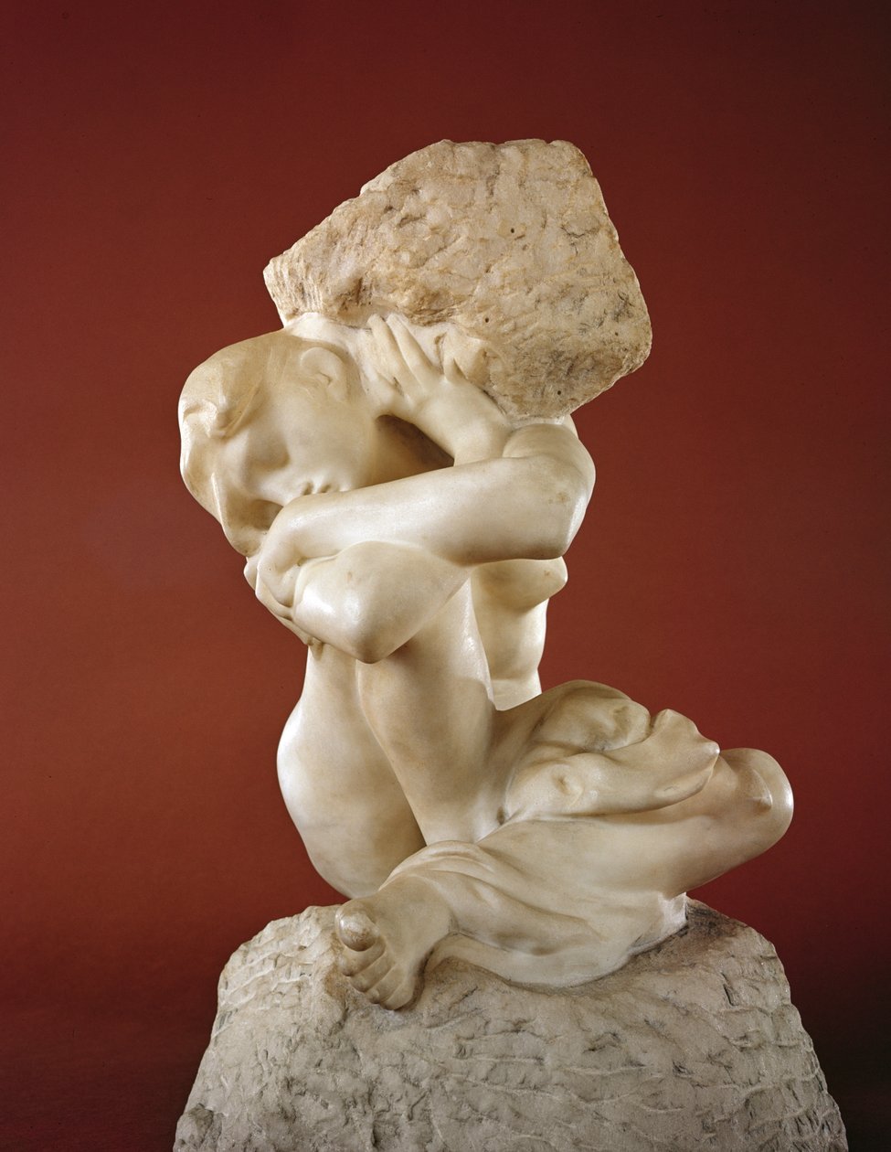 Taşlı Karyatid, 1881-82 (mermer) by Auguste Rodin