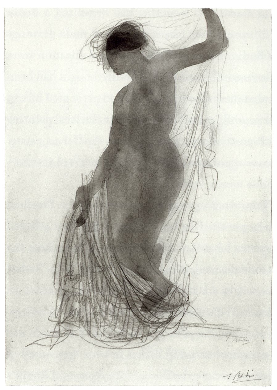 Nude with Draperiesn by Auguste Rodin