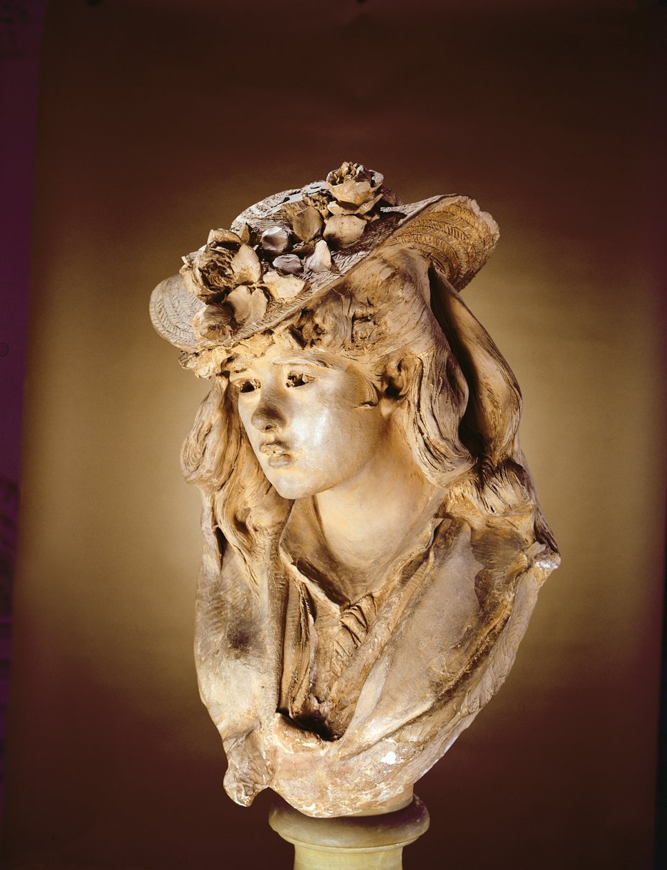 Genç Bir Kadının Portresi, c.1865 (alçı) by Auguste Rodin