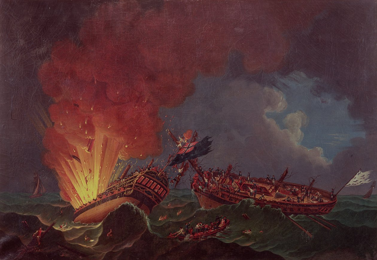 Quebec ve Surveillante arasındaki Nişan (1789 kopyası) by Auguste Rossel De Cercy