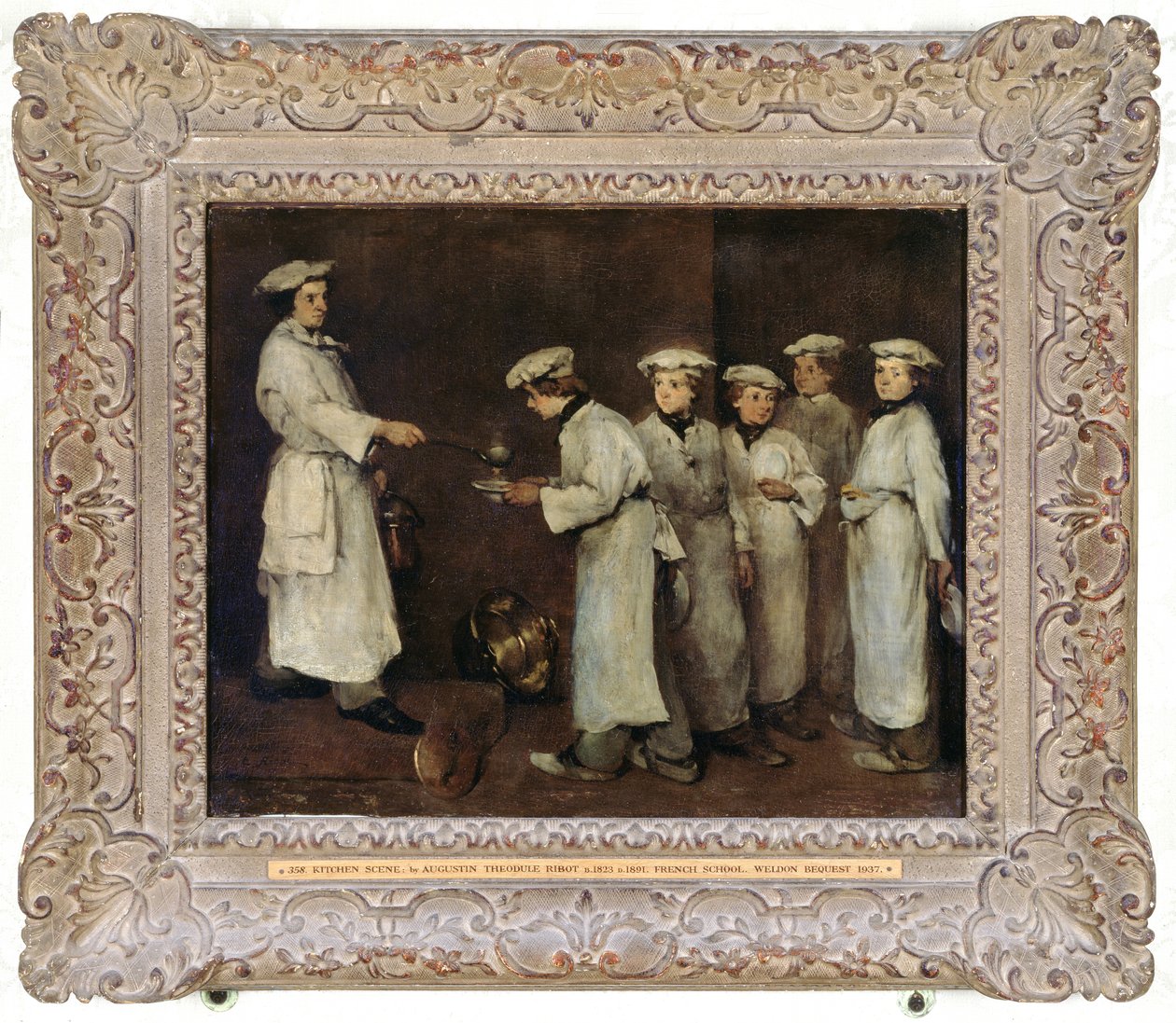 mutfak sahnesi by Auguste Theodule Ribot