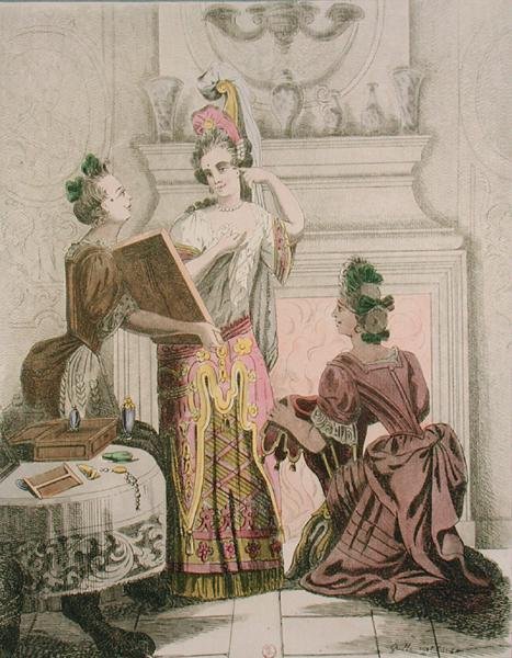 Sanatçının Giyinme Odası (17. yüzyıldan kalma bir gravürün faks baskısı) by Auguste Alexandre Guillaumot