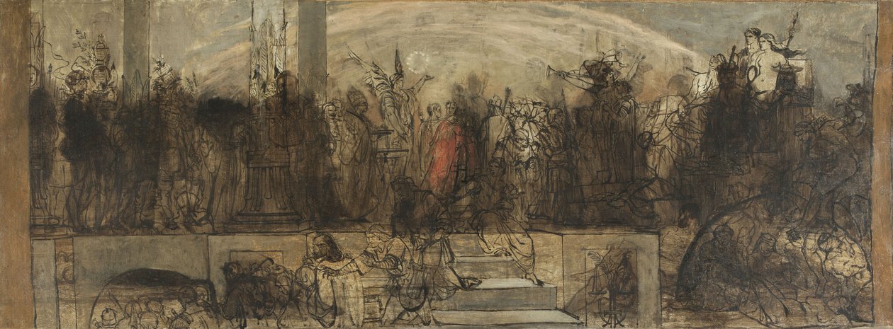 Evrensel Yargı, eskiz by Auguste Barthelemy Glaize