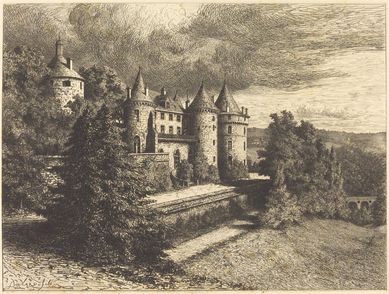 Yükselen Şato by Auguste Boulard