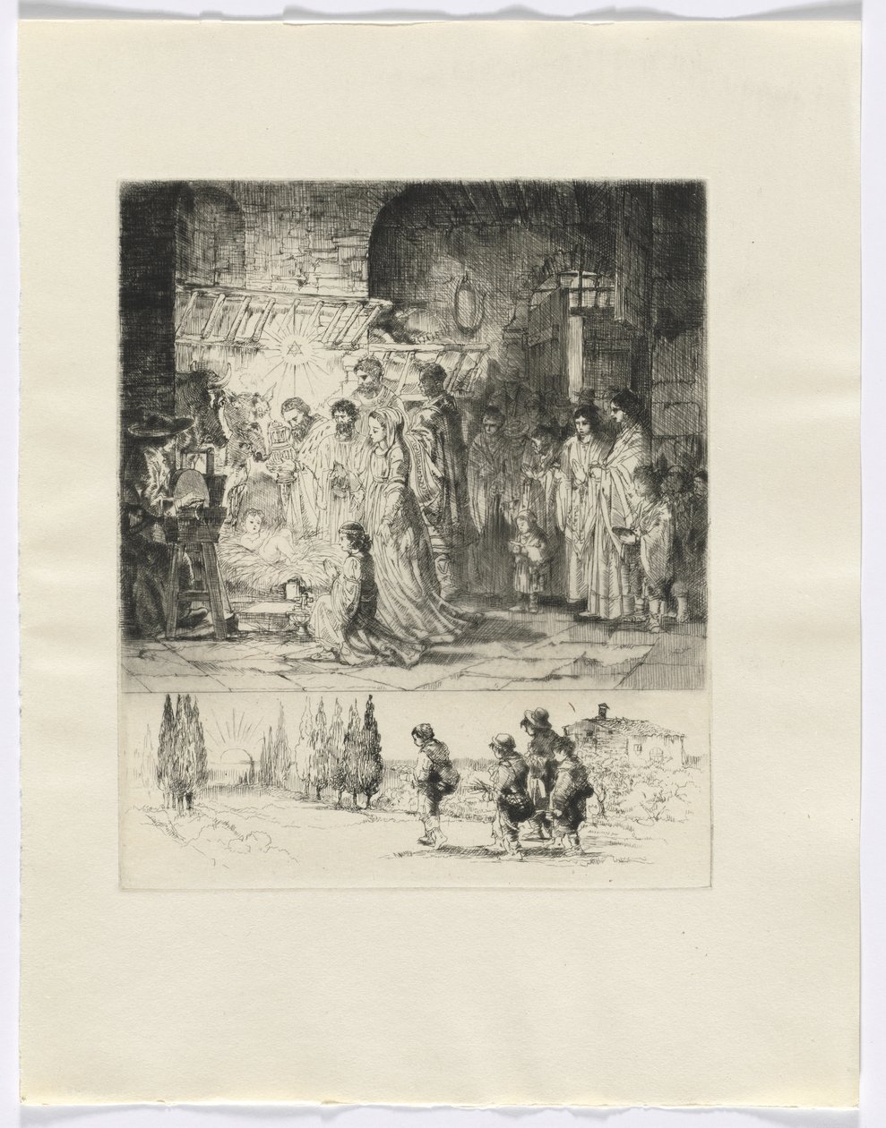 Frédéric Mistral: Anılar ve Öyküler, Frédéric Mistral: doğuş/yolda yürüyen figürler (s.32'den sonra ekleyin) by Auguste Brouet