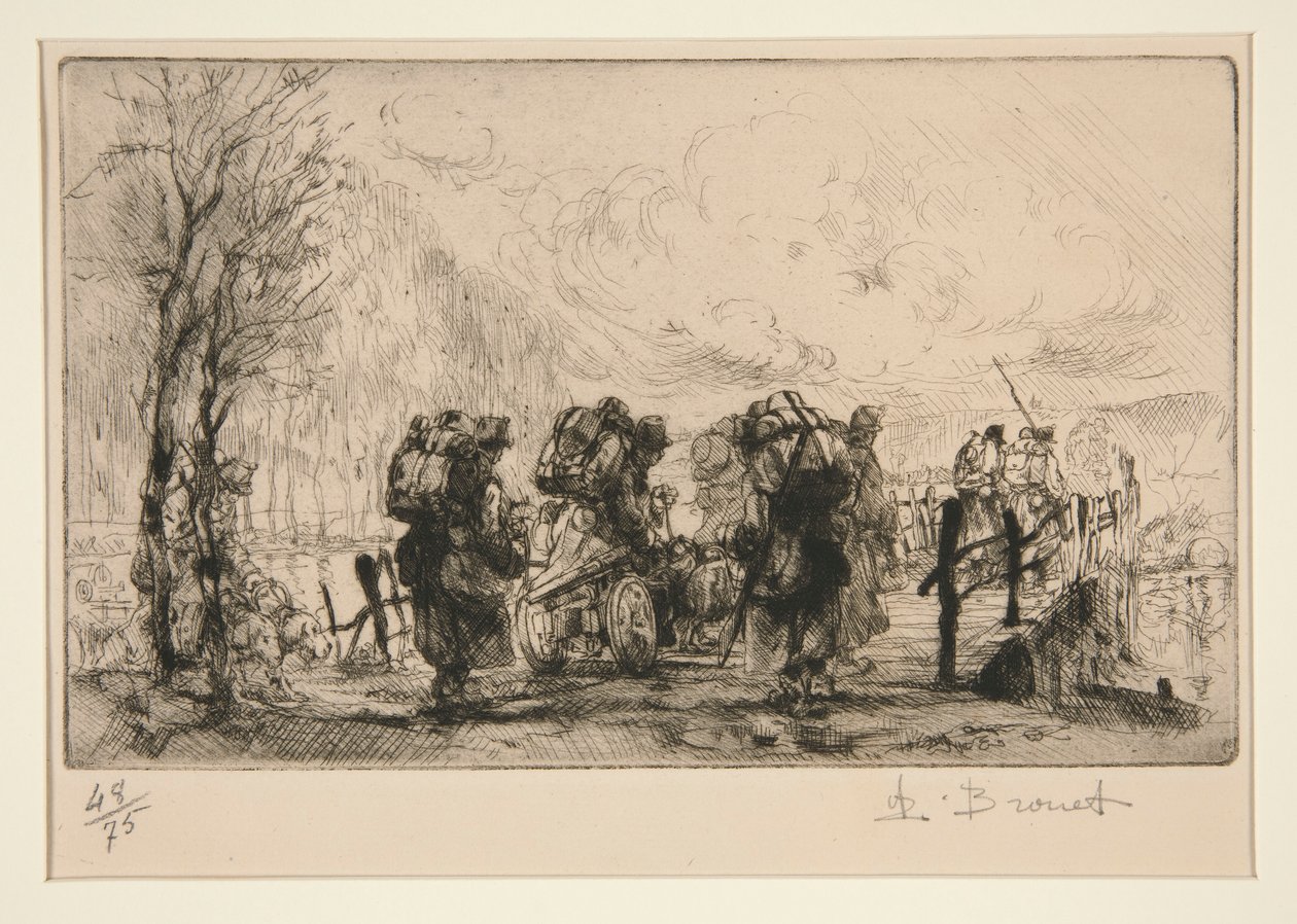 Belçikalı makineli tüfekçiler by Auguste Brouet