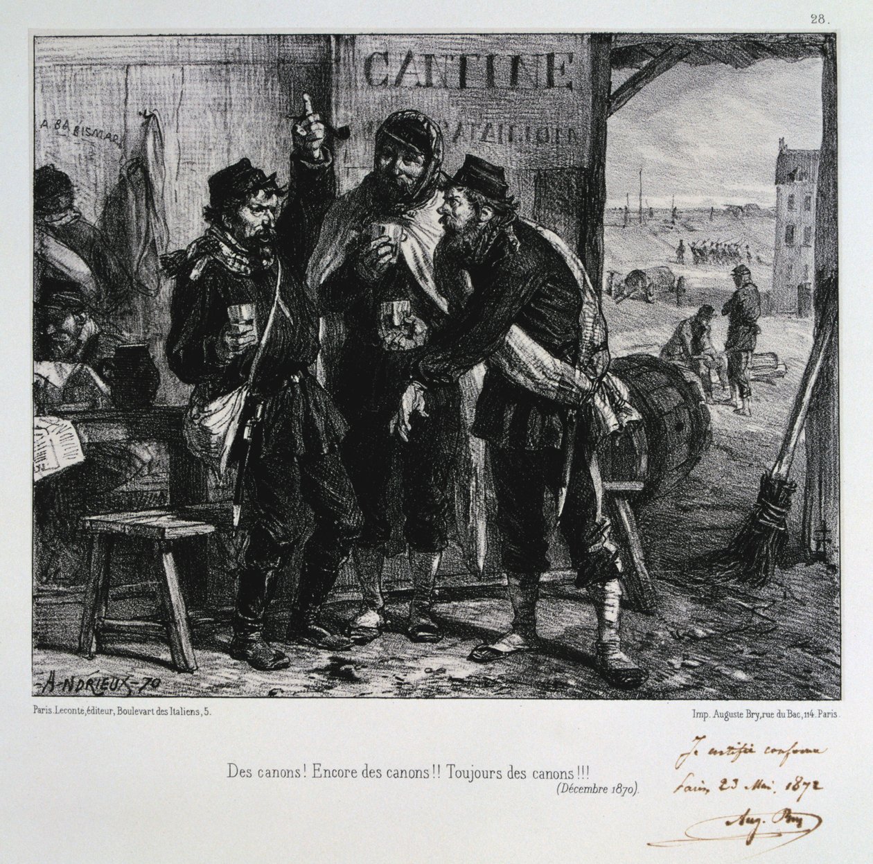 Toplar! Daha fazla silah!! Her zaman silah!!! Paris Kuşatması, Aralık 1870 1872 by Auguste Bry