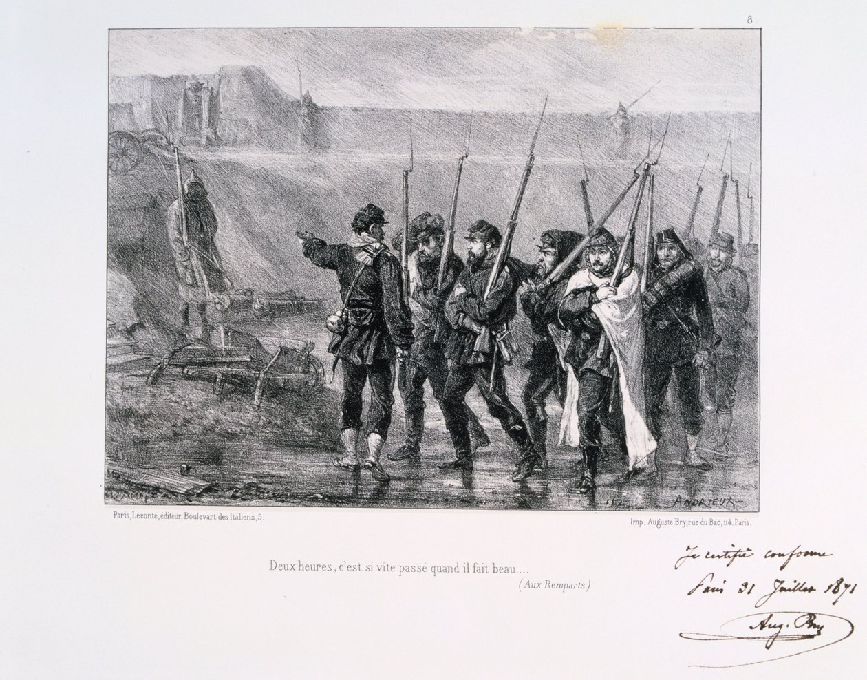 İki saat, hava güzelken çok çabuk geçiyor, Paris Kuşatması, 1870-1871 1871 by Auguste Bry