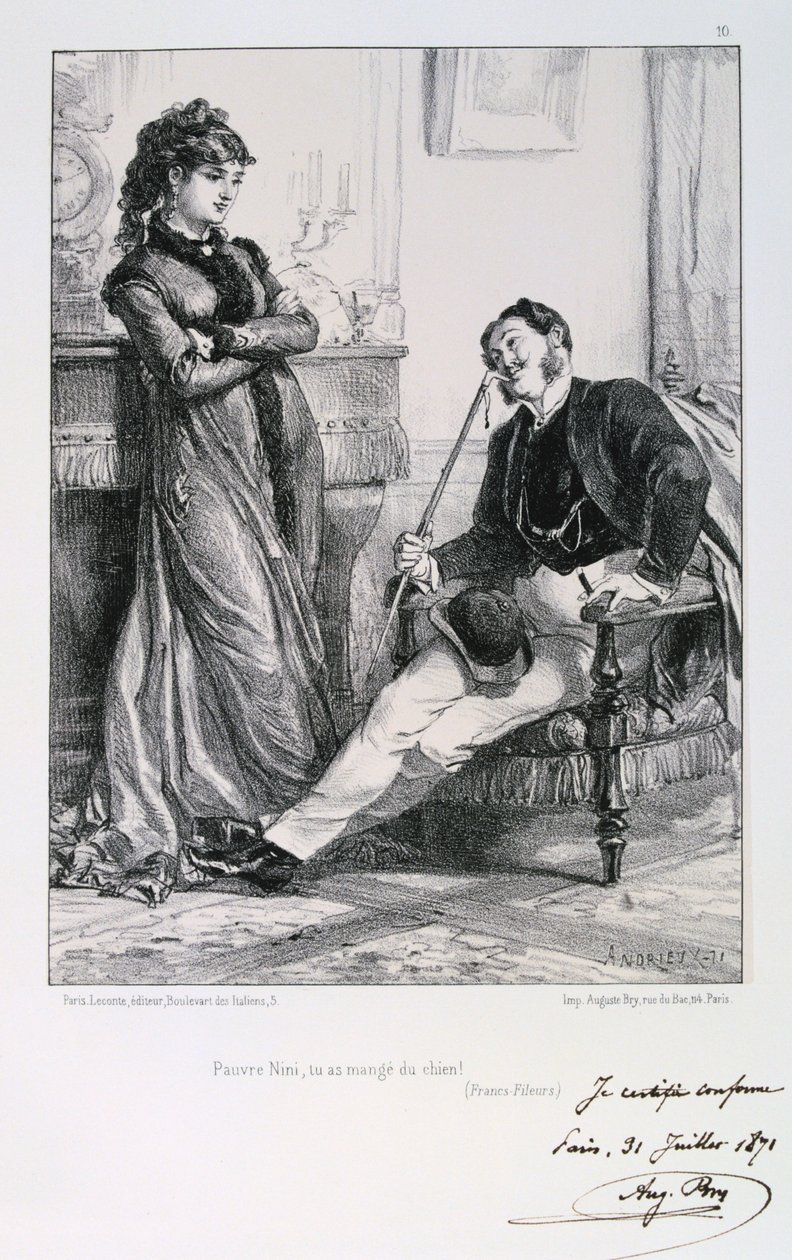 Zavallı Nini, köpek yedin!, Paris Kuşatması, 1871. by Auguste Bry