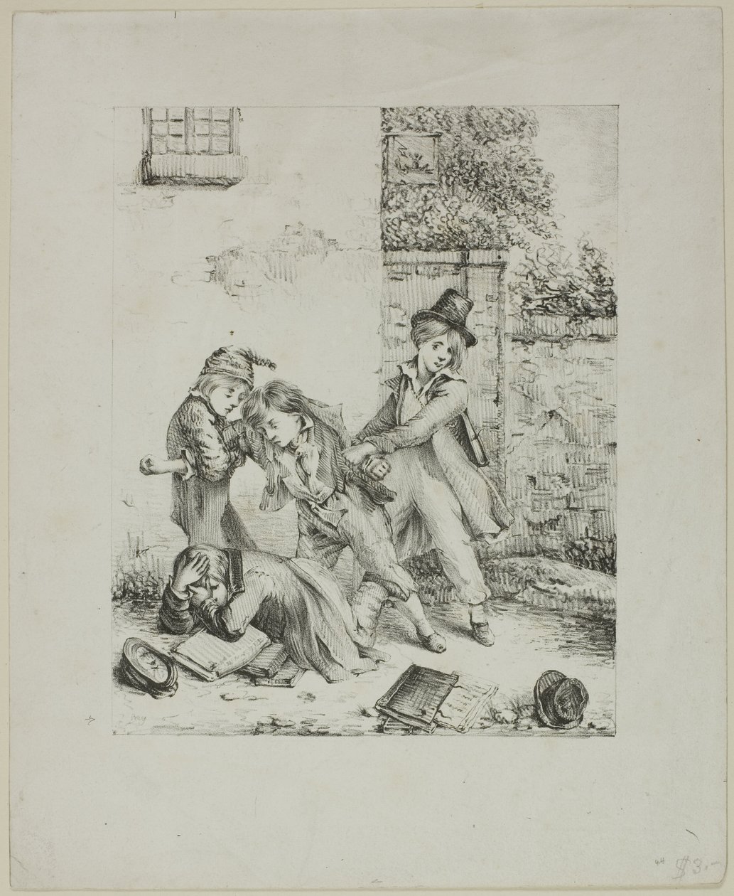 kavga eden öğrenciler by Auguste Bry