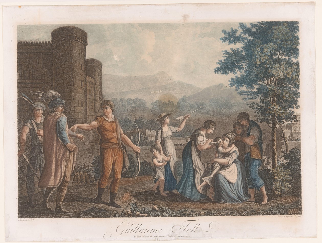 Willem Tell elmayı vurduktan sonra Guillaume Tell (nesne üzerindeki başlık) by Auguste Claude Simon Legrand