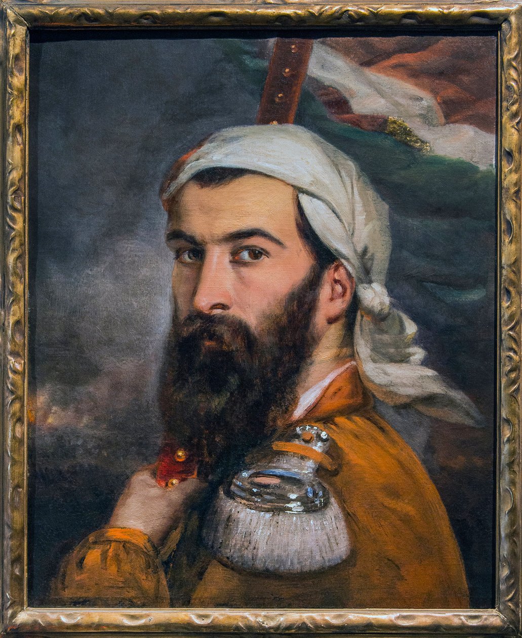 1848 Morazzone savaşından sonra Giuseppe Garibaldi - Auguste ESTIENNE (1807 - 1882) tarafından resim Paris - Musee de l