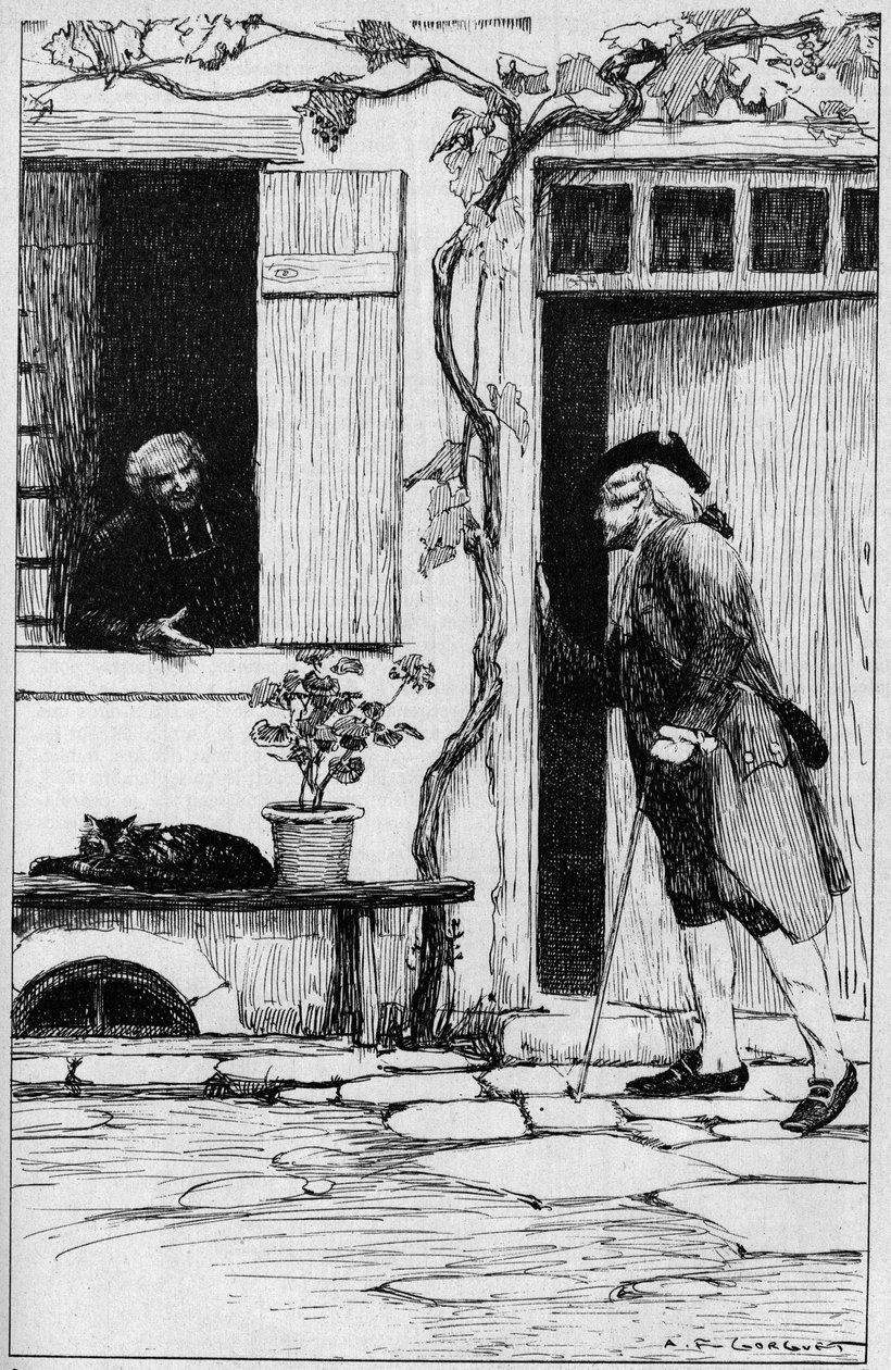 Ermenonville köyünün cemaati, filozof Jean Jacques Rousseau