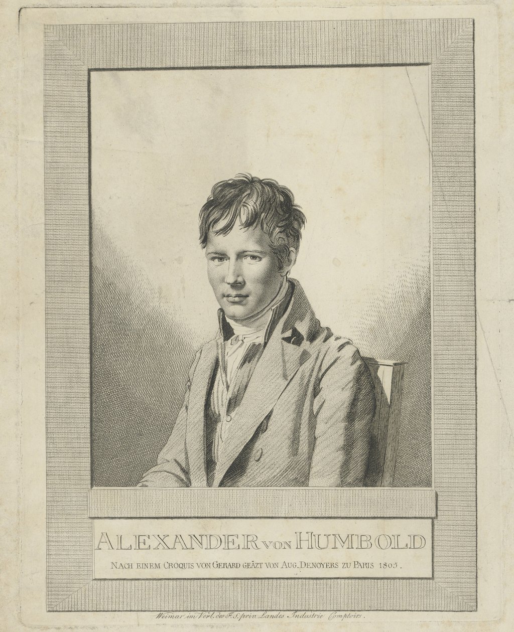 Alexander von Humboldt'un portresi 1769-1859, 1805. by Auguste Gaspard Louis Desnoyers