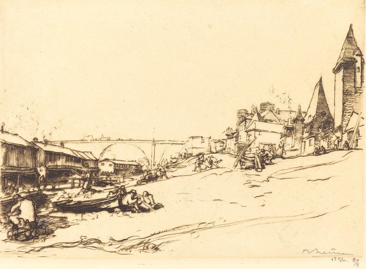 Angers - Polonya Kralının Evi Angers - Polonya Kralının Evi, 1912. by Auguste Lepere