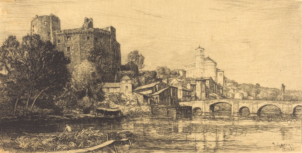 Clisson Aşağı Loire, 1909. by Auguste Lepere