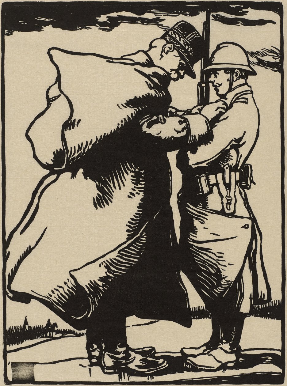 Joffre, Askerin Babası (Japon dut kağıdına gravür) by Auguste Lepere