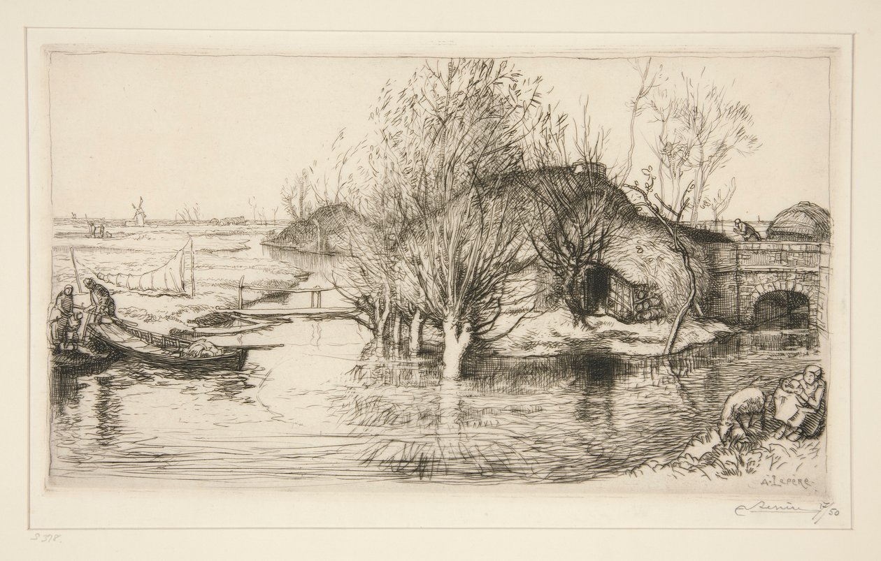 La masure inond?e (Vend?e) (The Flooded Hovel [Vendee]) by Auguste Lepere