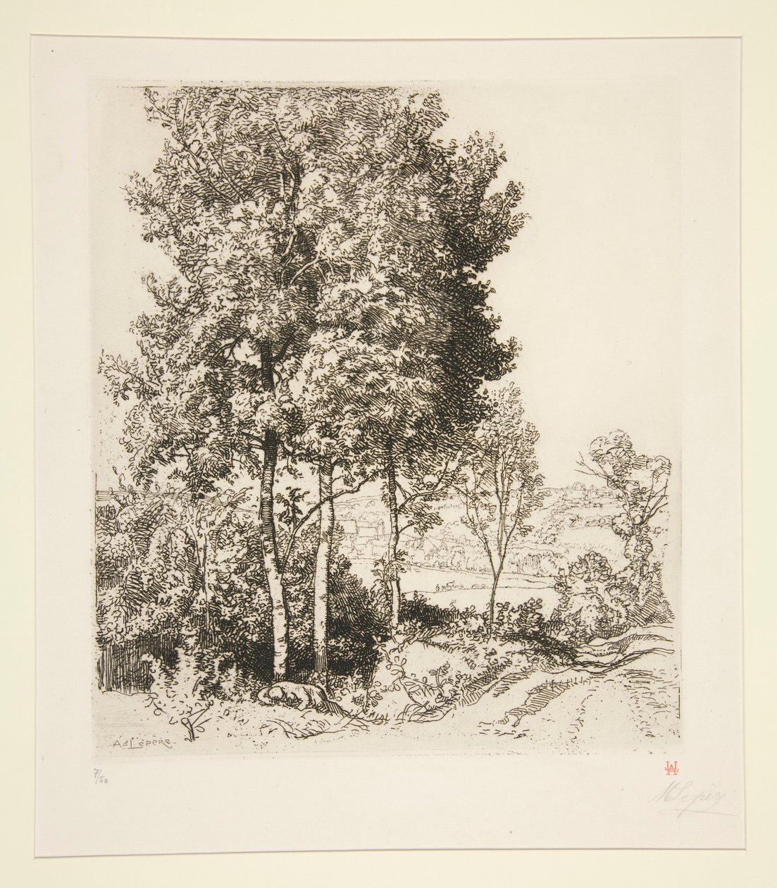 Verdelot (Seine-et-Marne) yakınlarındaki Petit Morin Vadisi (Verdelot [Seine-et-Marne] yakınlarındaki Küçük Morin Vadisi) by Auguste Lepere