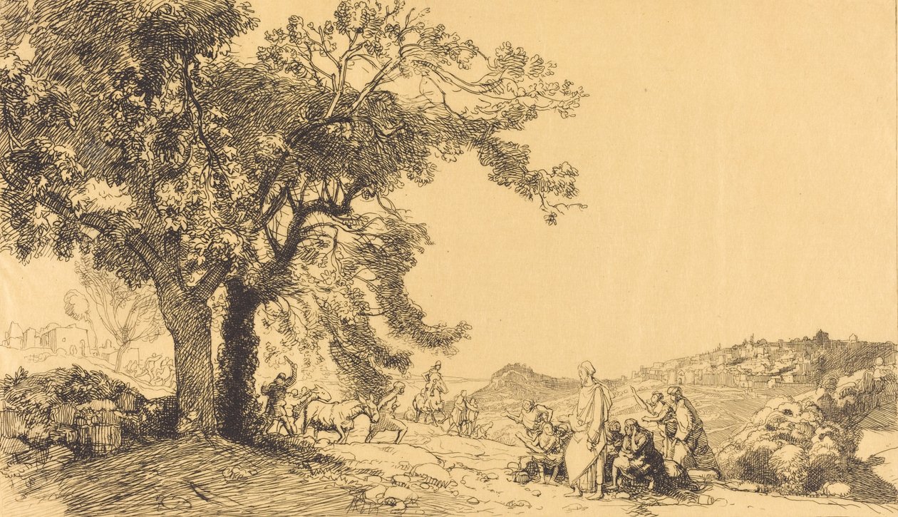 Palm Pazar günü, 1918. by Auguste Lepere