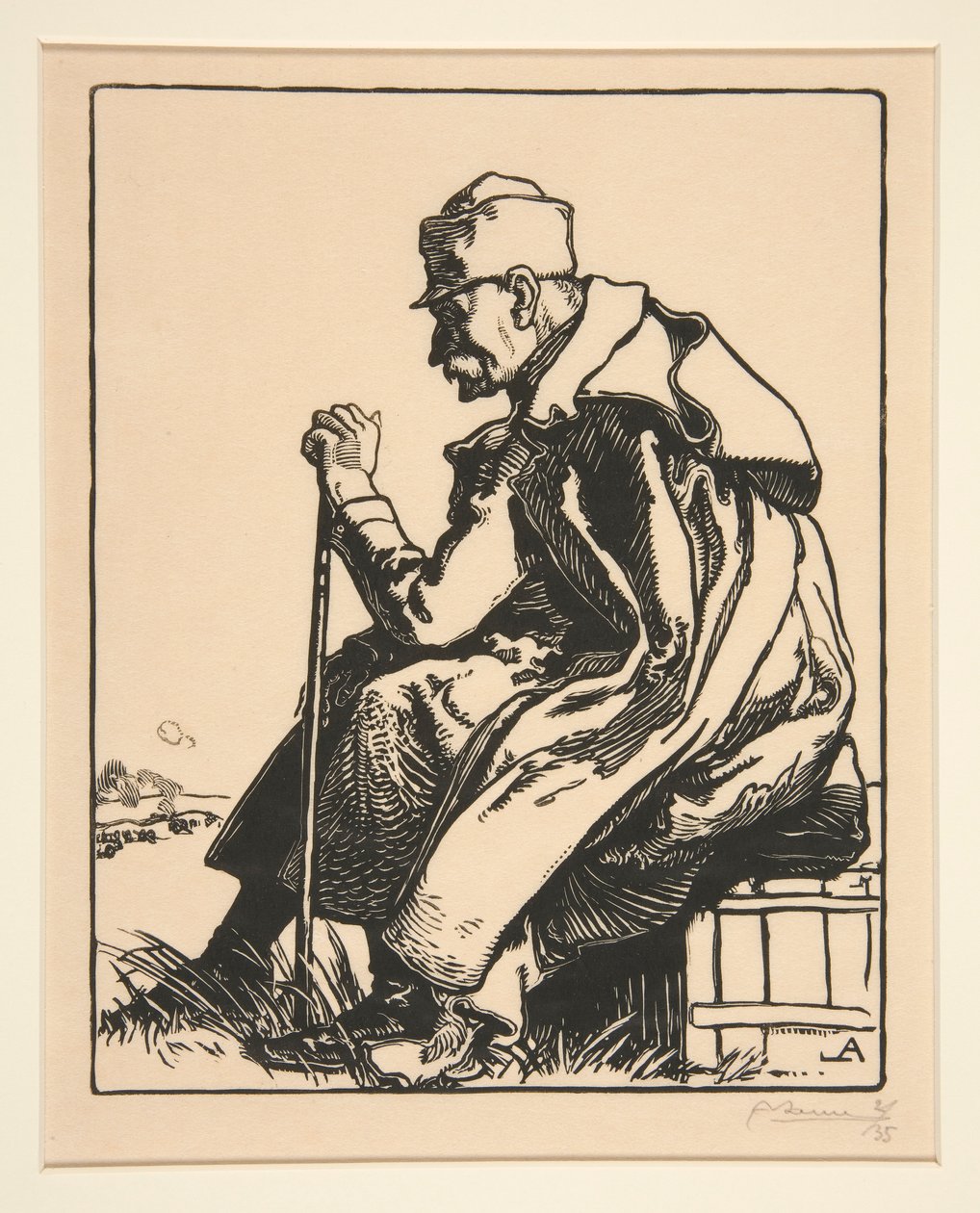 Le Roi de Serbie (Sırbistan Kralı), La Guerre de 1914, ilk seri, no.4 by Auguste Lepere