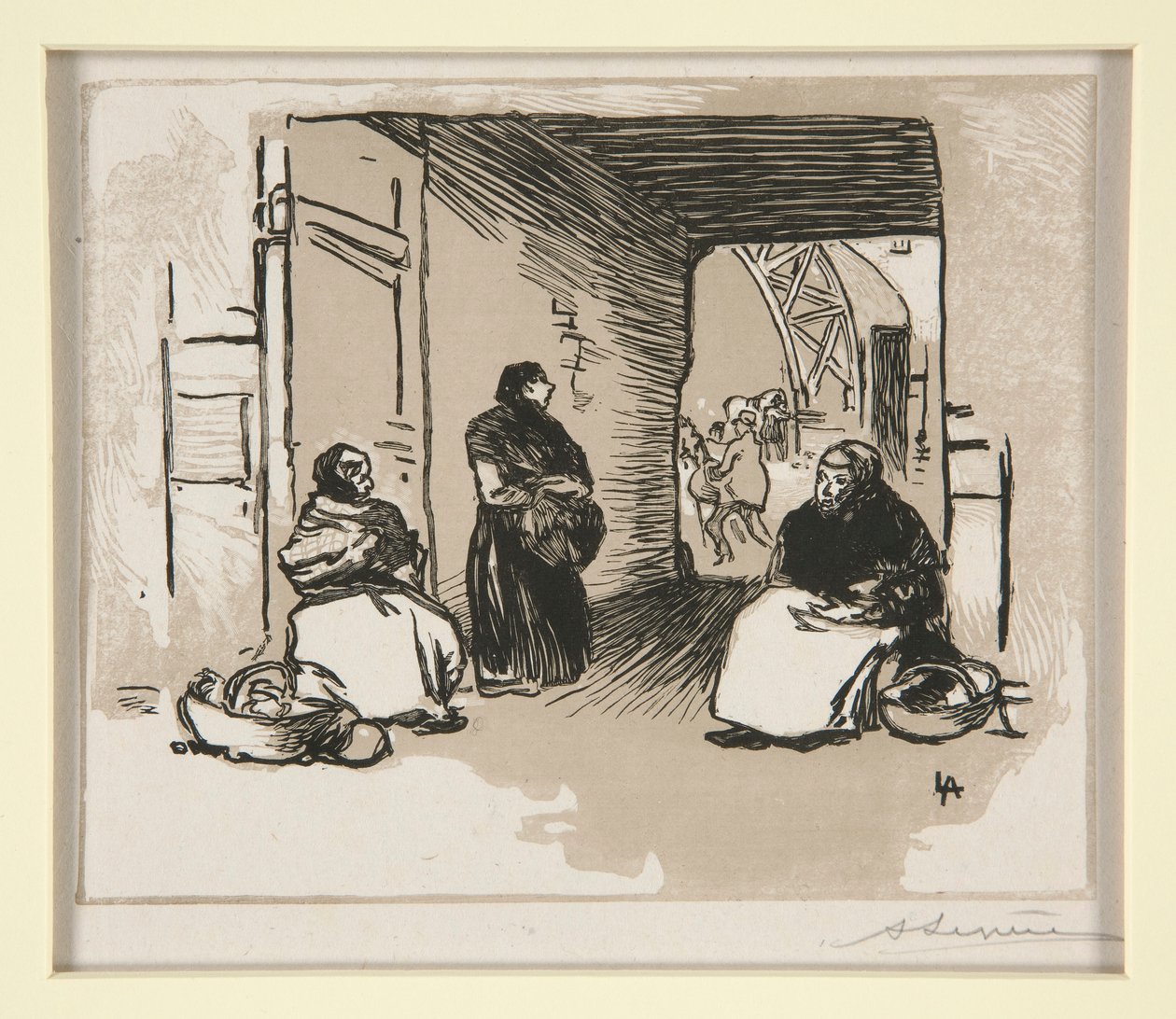 Sepetli Tüccarlar, Rue Montorgueil (Sepetli Tüccarlar, Rue Montorgueil) by Auguste Lepere