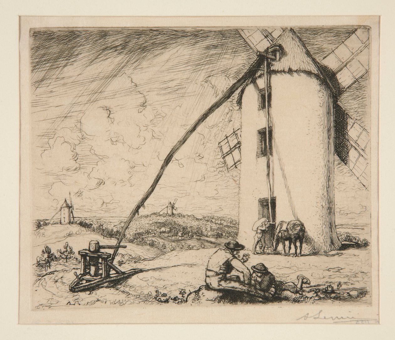 Şapel Yel Değirmeni (Vendee) by Auguste Lepere