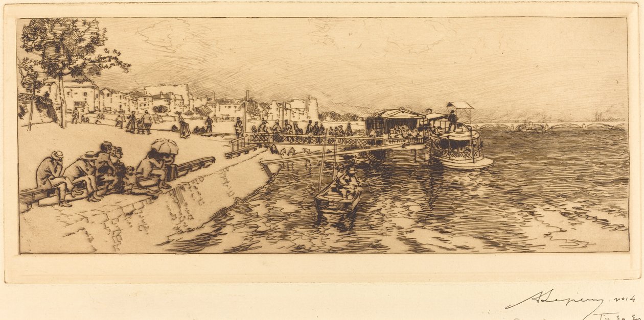 Bercy İskelesi (Embarcadere, bercy quai) by Auguste Lepere