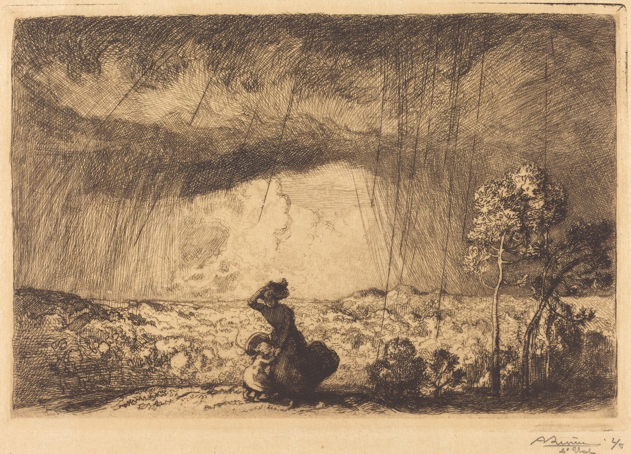 Kum Tepesinde Fırtına, Vendee by Auguste Lepere