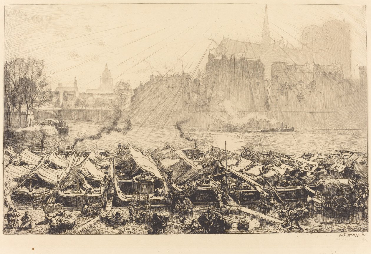 Büyük Elma Pazarı by Auguste Lepere