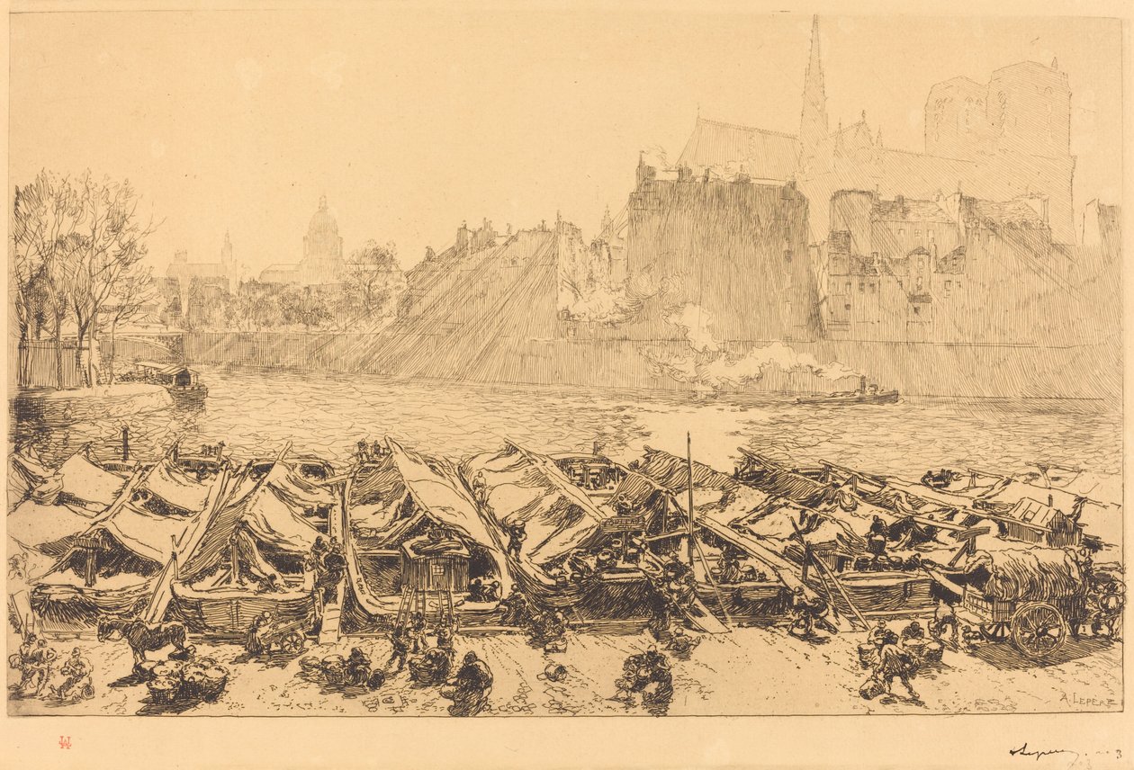 Büyük Elma Pazarı by Auguste Lepere
