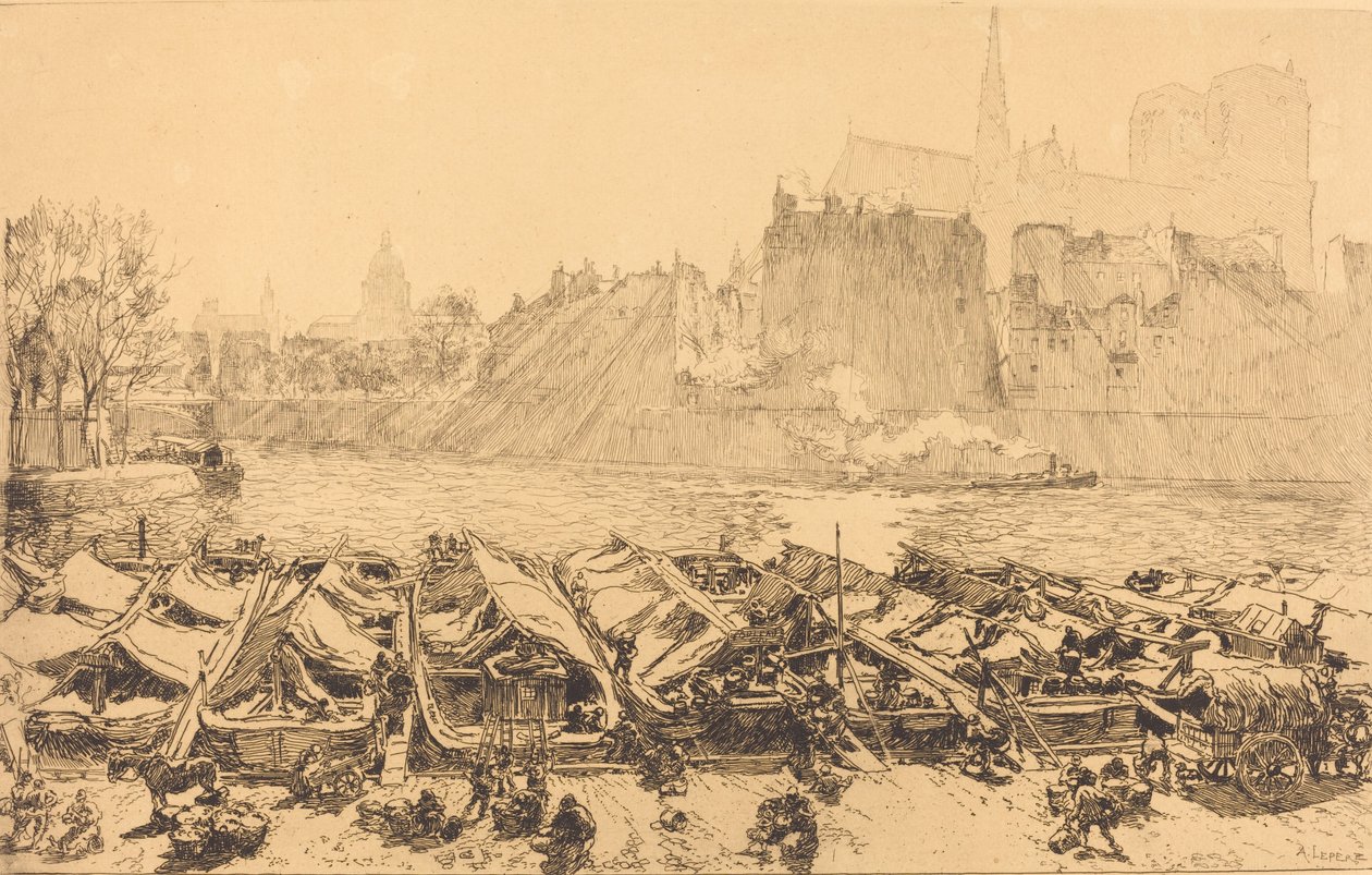 Büyük Elma Pazarı Büyük Elma Pazarı, 1891. by Auguste Lepere