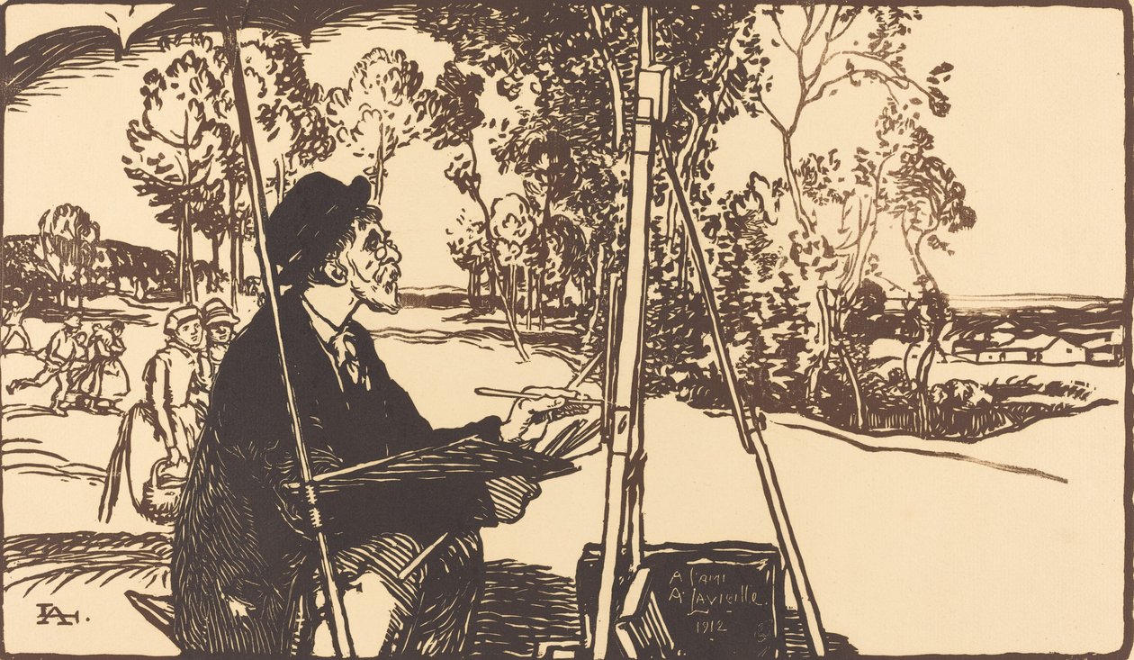 Peyzaj Sanatçısı Peyzaj sanatçısı, 1912. by Auguste Lepere