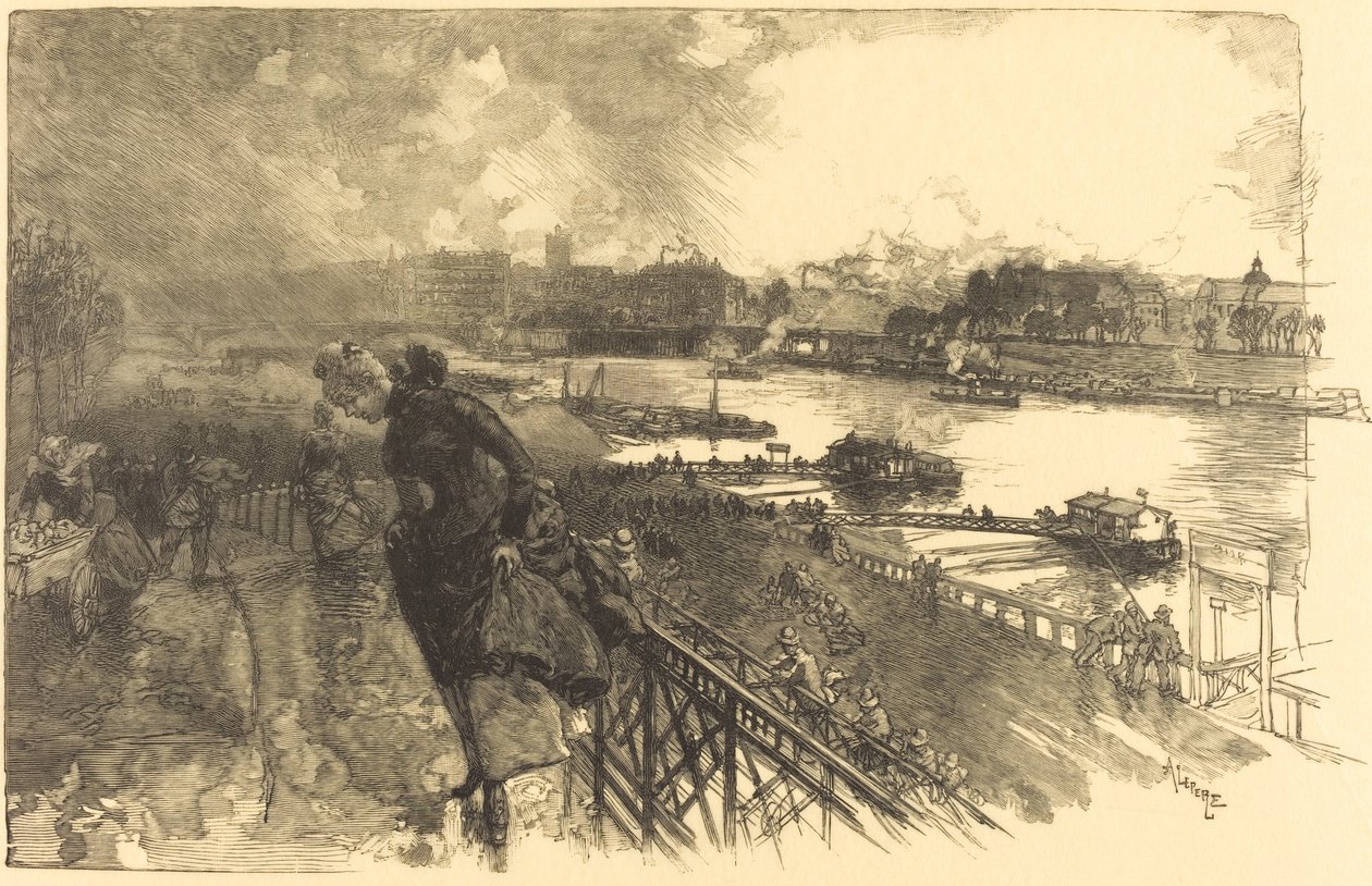 Austerlitz Köprüsü yakınında Seine by Auguste Lepere