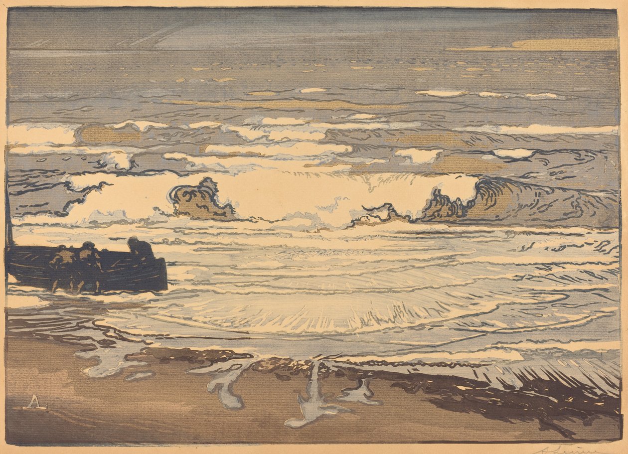 Açılmamış Dalgalar, 1901 Eylül Tufanı (Les lames deferlent, maree de Septembre 1901) by Auguste Lepere