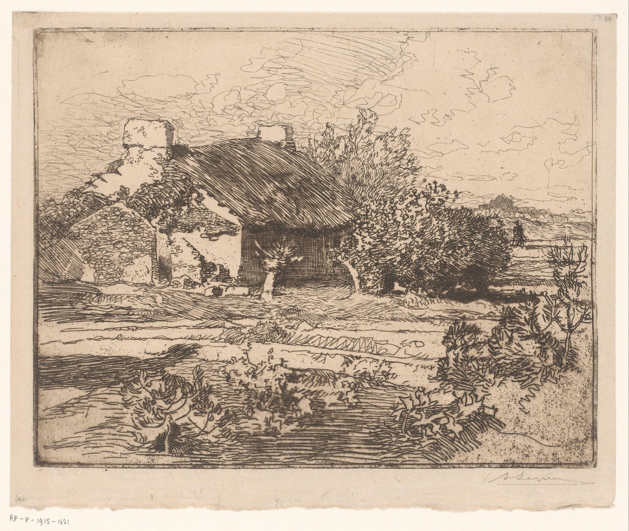 Çiftlik by Auguste Lepère (signed by artist)