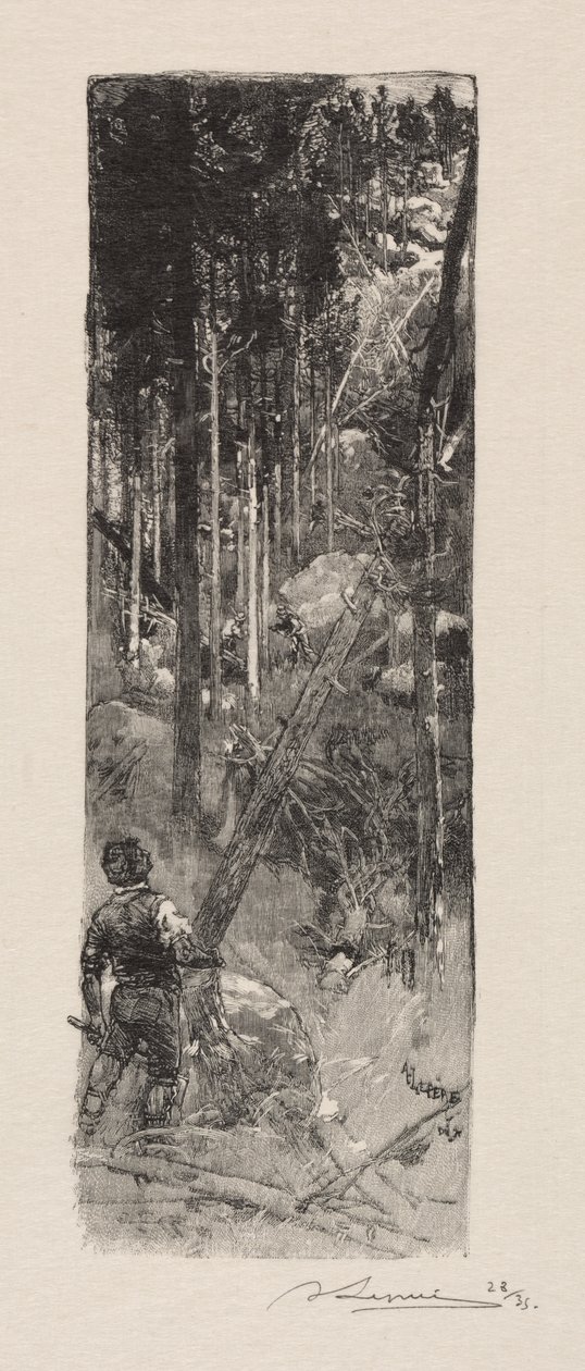 Çamların kesilmesi by Auguste Louis Lepère