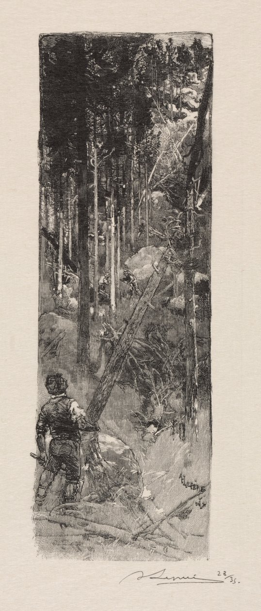 Çamların Yıkılması, 1887. by Auguste Louis Lepère