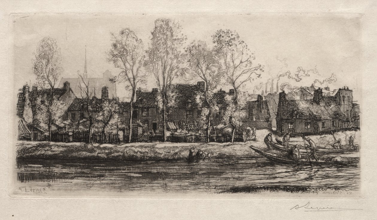 Amiens, Somme Kıyıları by Auguste Louis Lepère