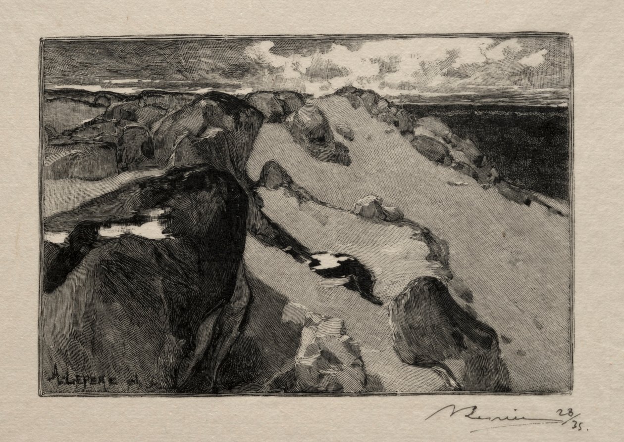 Arbonne, Gros Sablon. by Auguste Louis Lepère