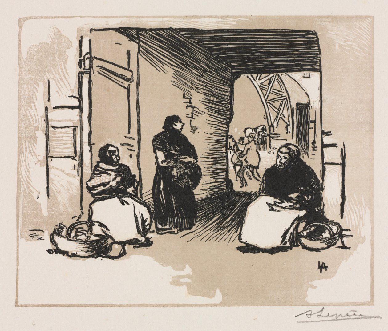 Ekmek Satıcıları, 1889. by Auguste Louis Lepère