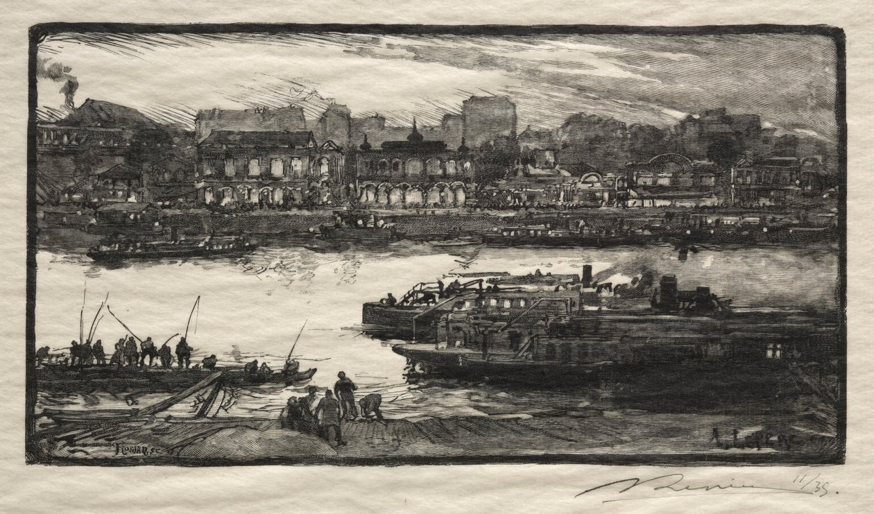 Kafeler - Şarkıcılar. by Auguste Louis Lepère