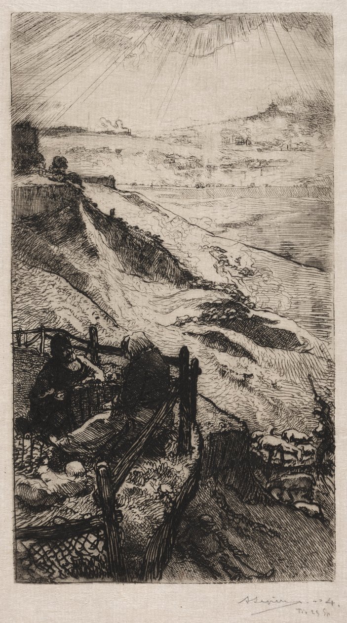 Paris yakınlarındaki Amerikan kariyerleri by Auguste Louis Lepère