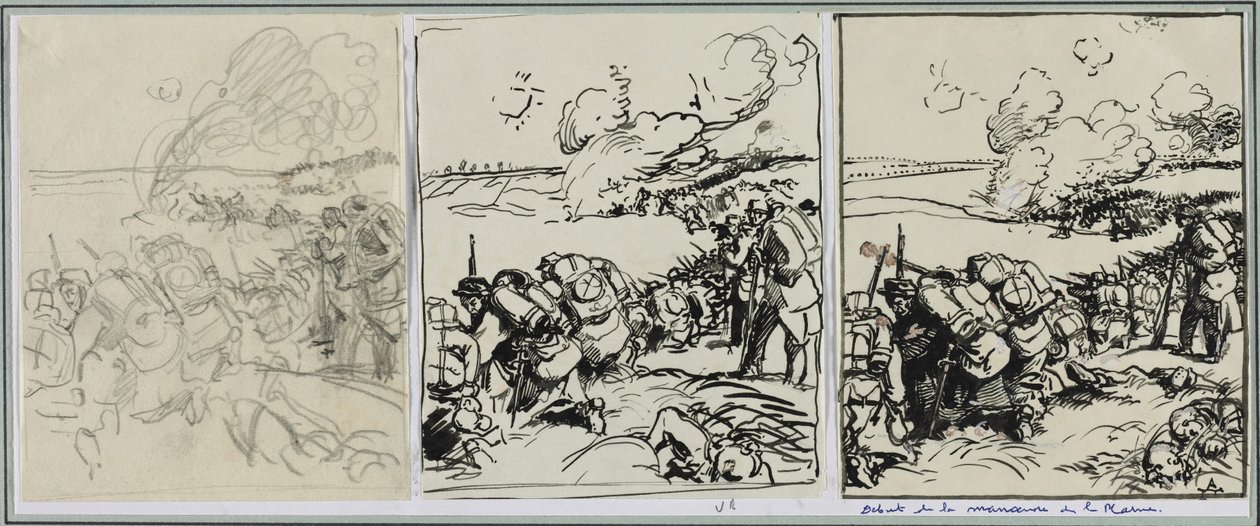 Marne manevrasının başlangıcı, 1914. by Auguste Louis Lepère