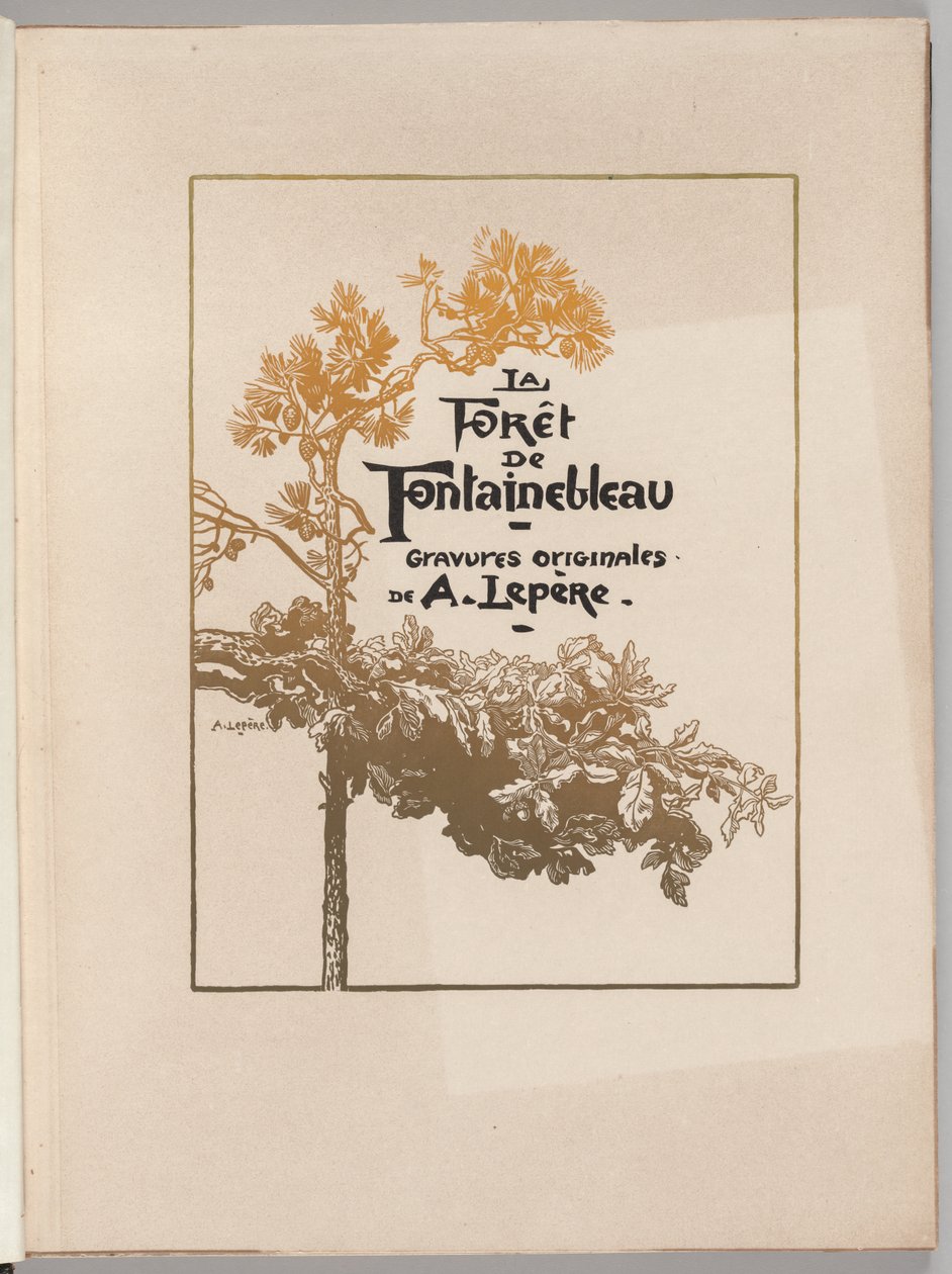 Fontainebleau Ormanı: Kapak La Forêt de Fontainebleau, 1890. by Auguste Louis Lepère