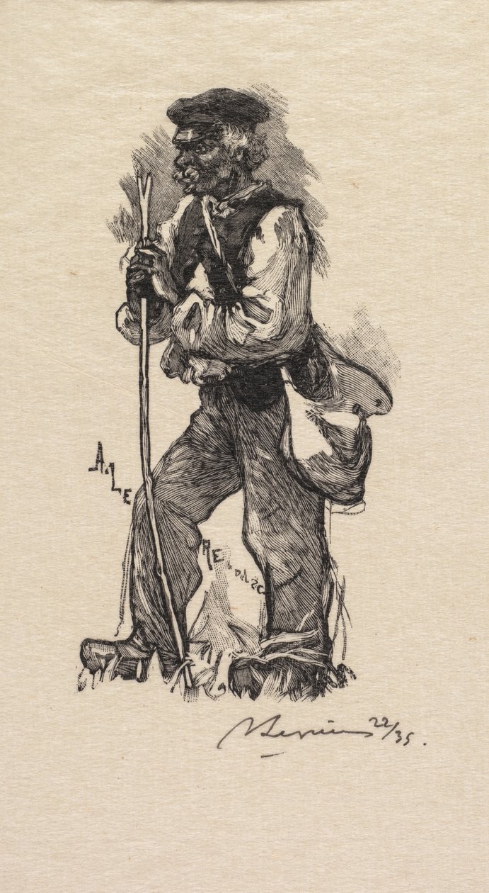 Fontainebleau Ormanı: Yılan Tüccarı by Auguste Louis Lepère