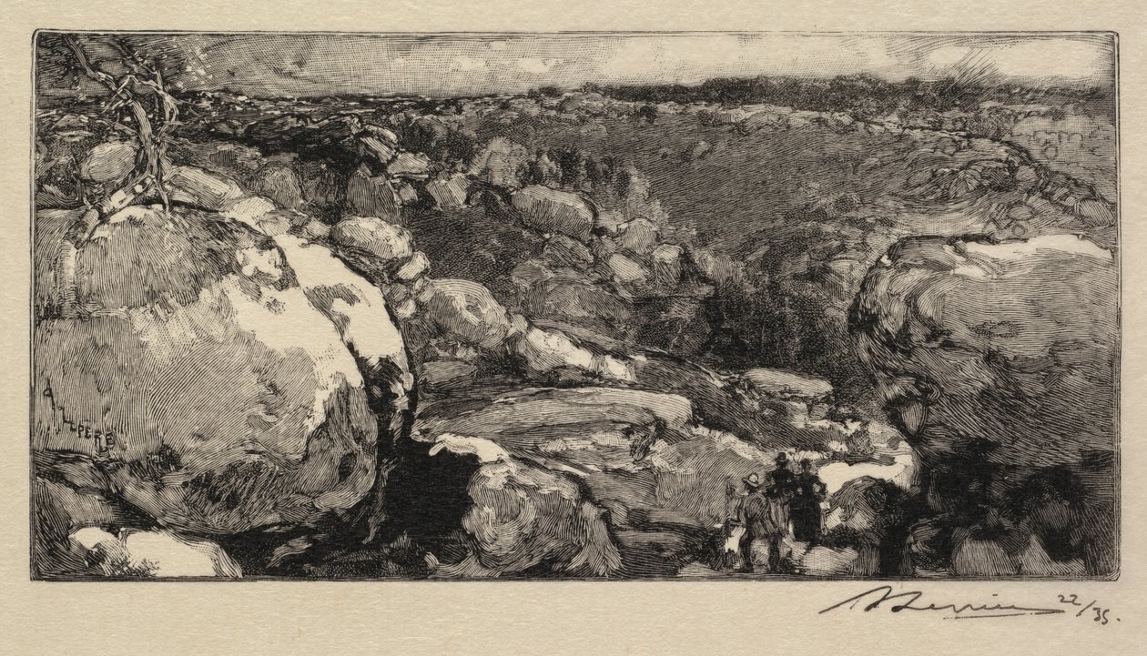 Fontainebleau Ormanı: Long-Rocher Sirki by Auguste Louis Lepère