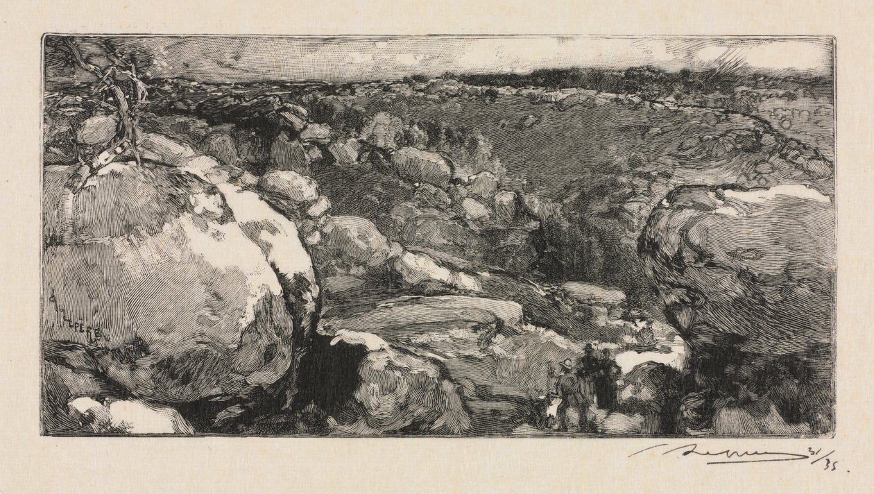 Fontainebleau Ormanı: Long-Rocher Sirki by Auguste Louis Lepère