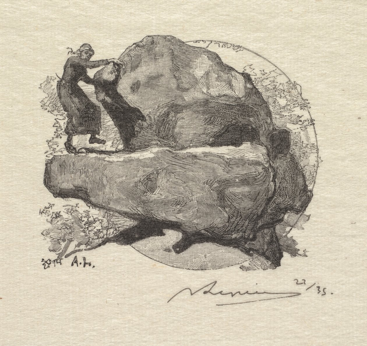 Fontainebleau Ormanı: Titreyen Kaya Fontainebleau Ormanı: Titreyen Kaya, 1890. by Auguste Louis Lepère